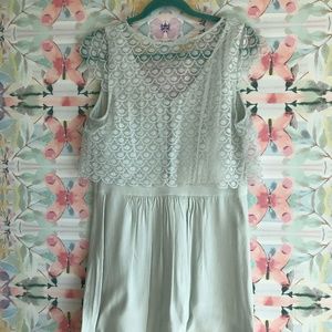 Beautiful Light Blue Dress with Lace - Size M/L